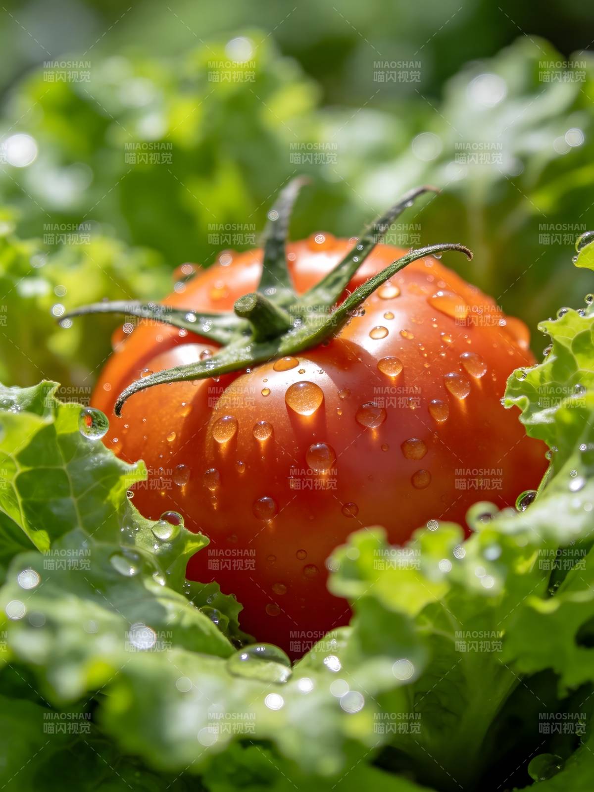 露珠红番茄图片
