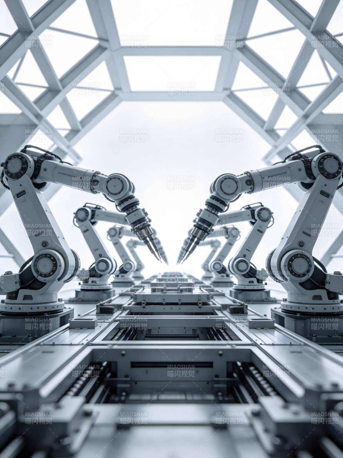 智能机械臂阵列图片