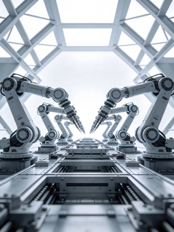 智能机械臂阵列图片