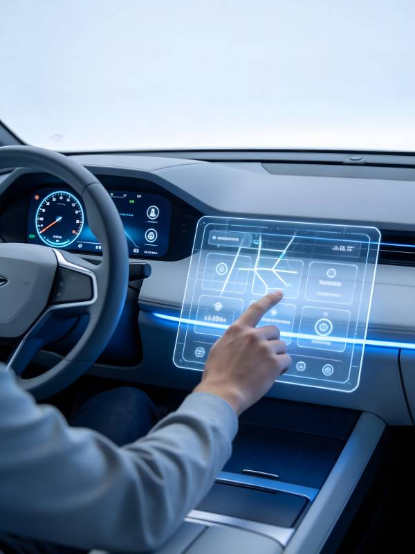 未来汽车智能触控图片