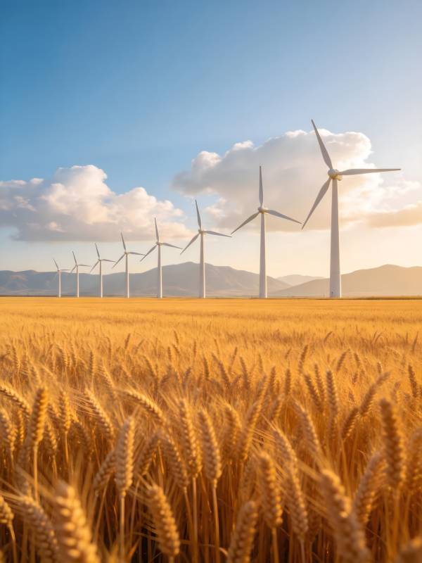 风车麦田共舞图片