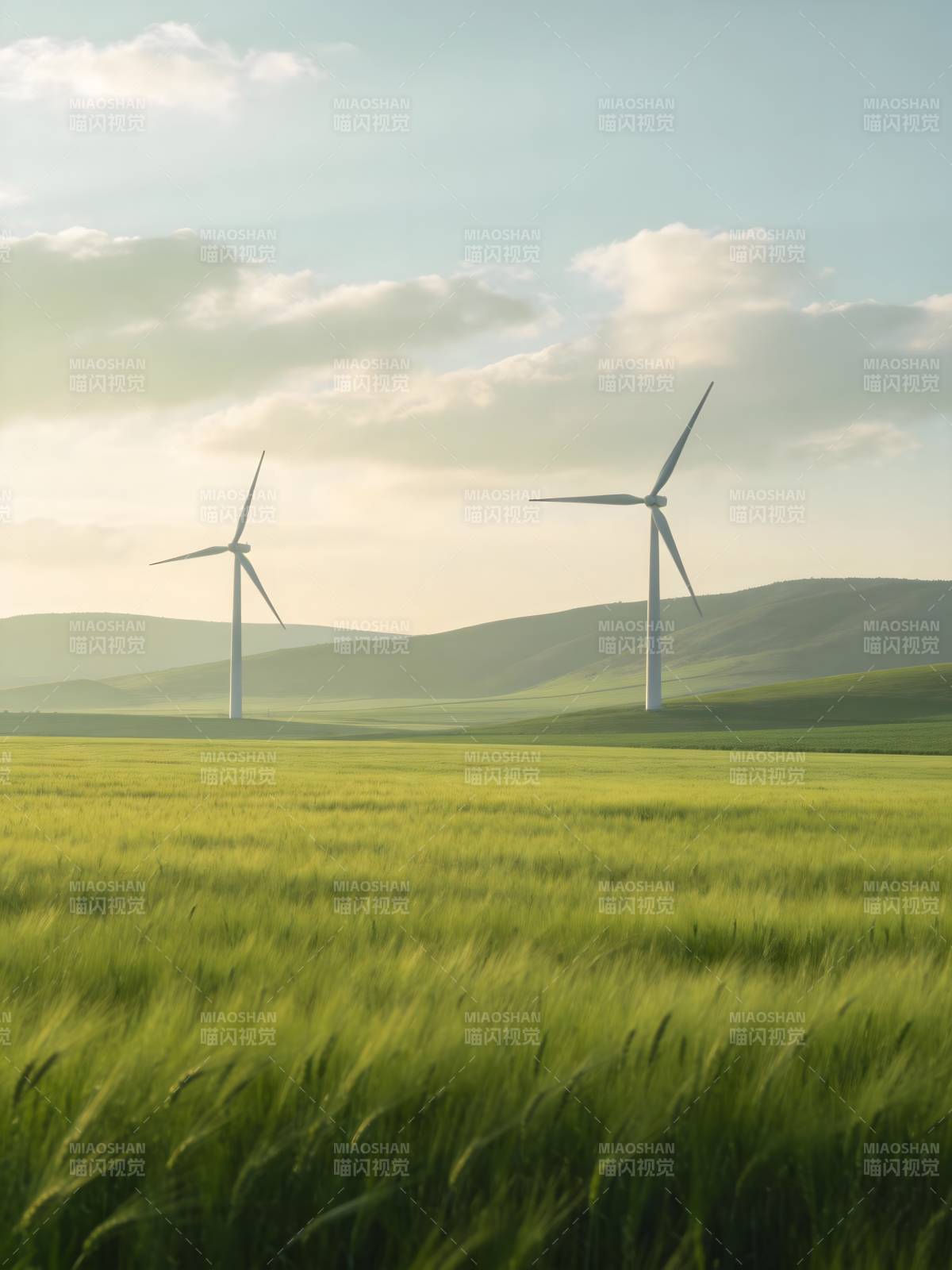 风车田野风光图片