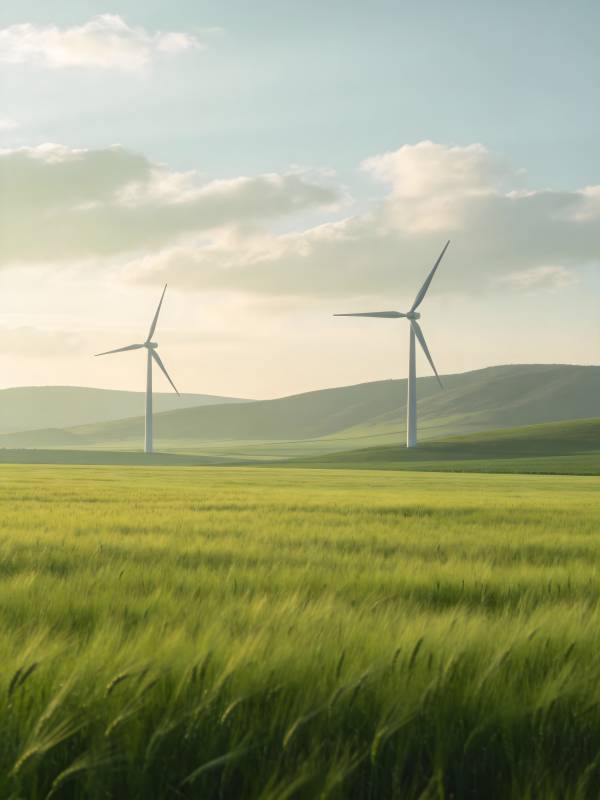 风车田野风光图片