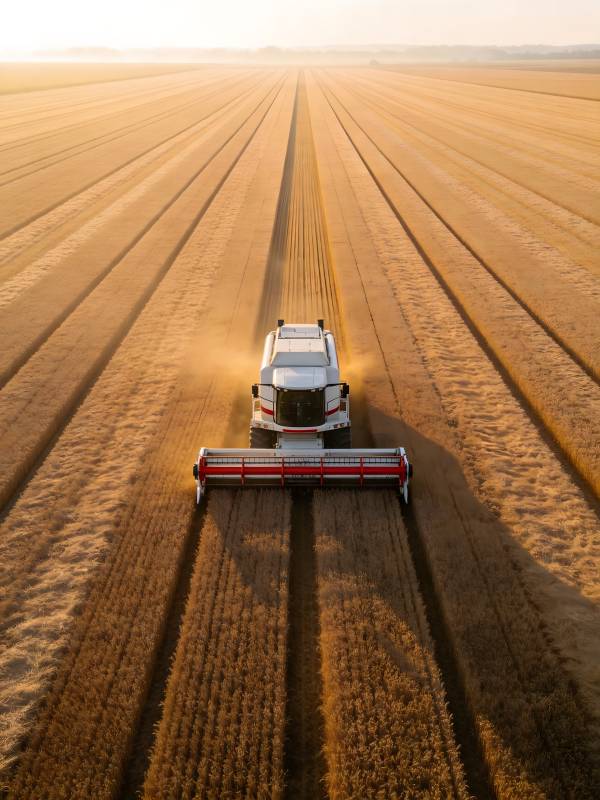 金秋收割季图片