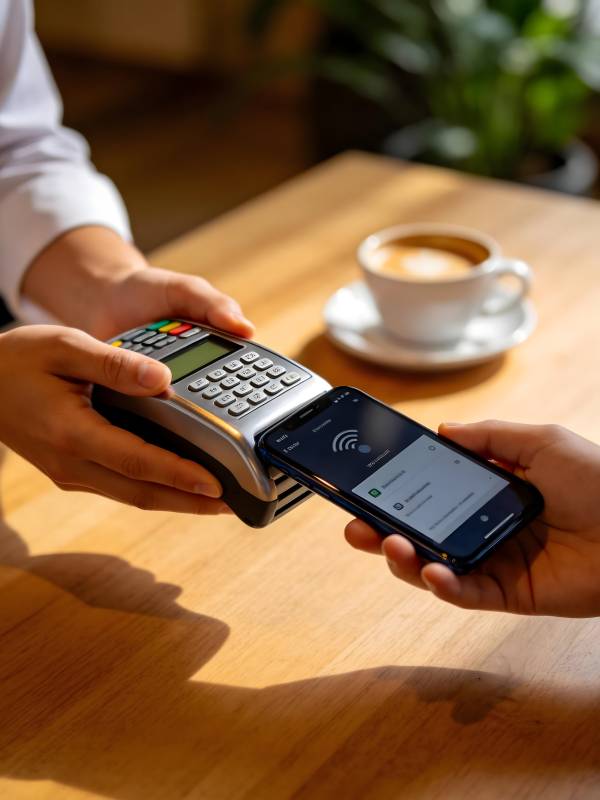 手机支付咖啡图片