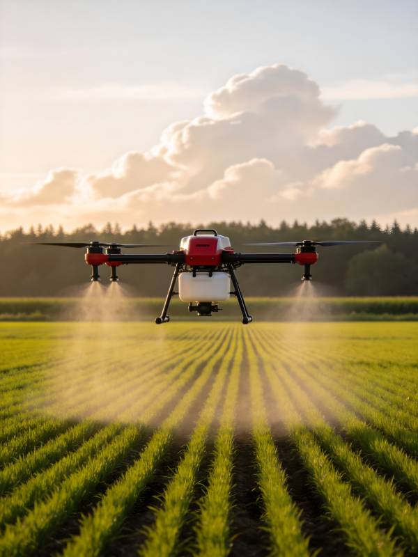 无人机喷洒农田图片