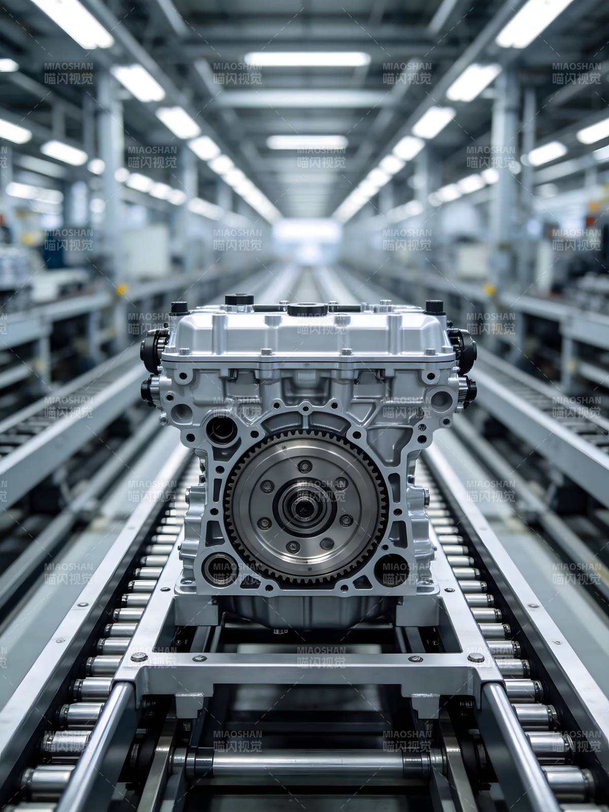 发动机生产线图片