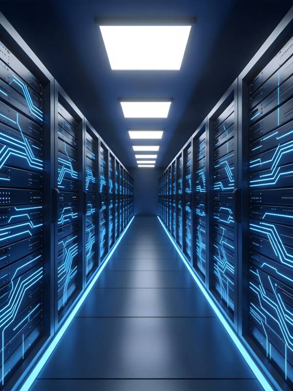 科技机房走廊图片