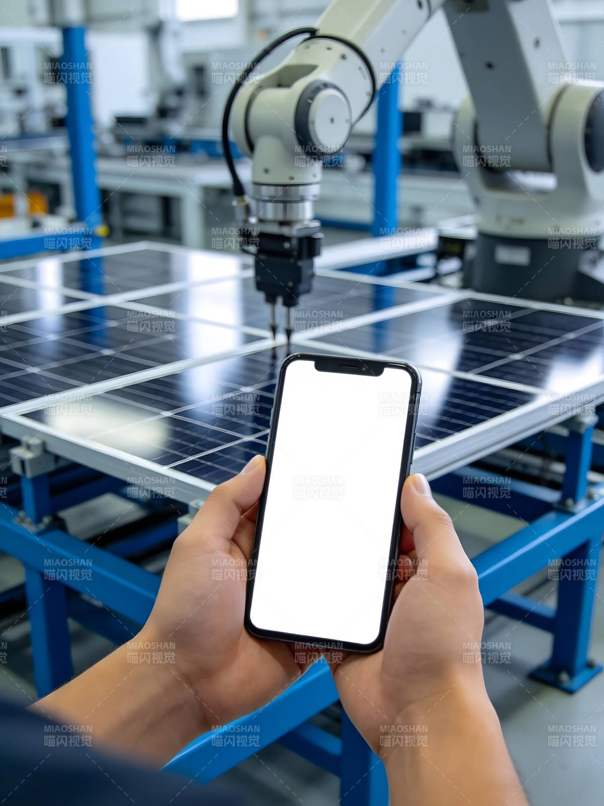 智能工厂手机操控图片