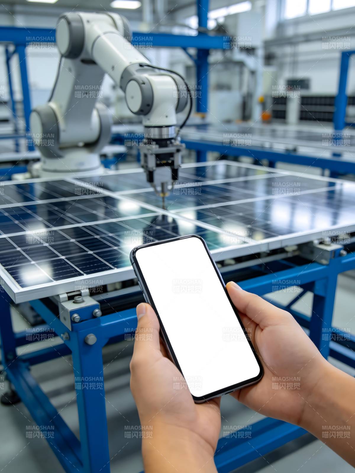 智能工厂手机操控图片