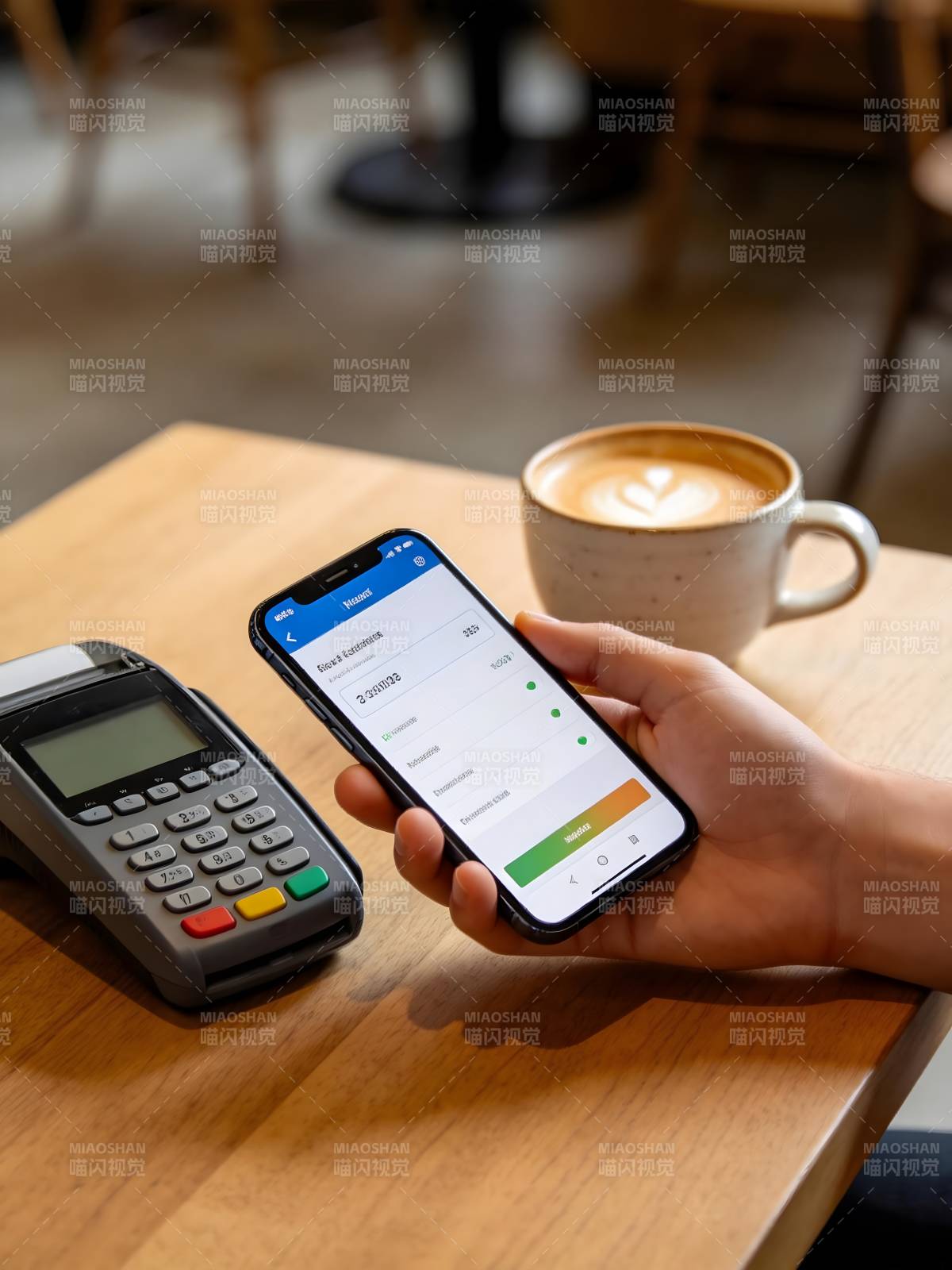 手机支付咖啡图片