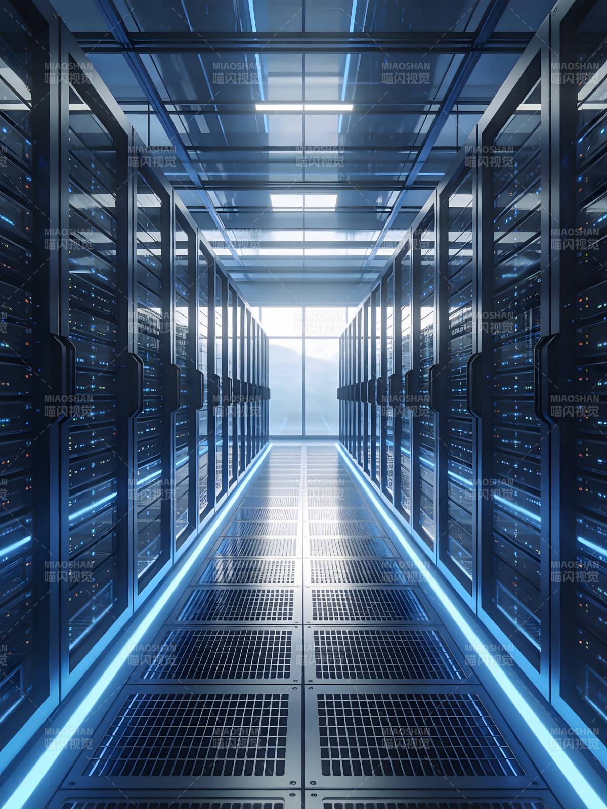 未来数据中心走廊图片