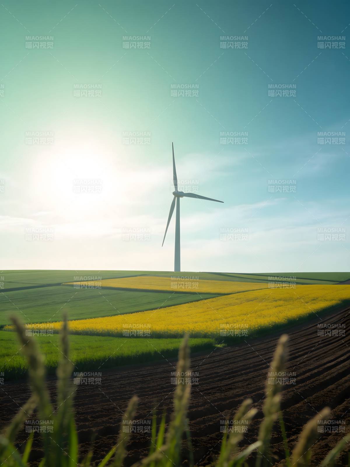 风车田野风光图片