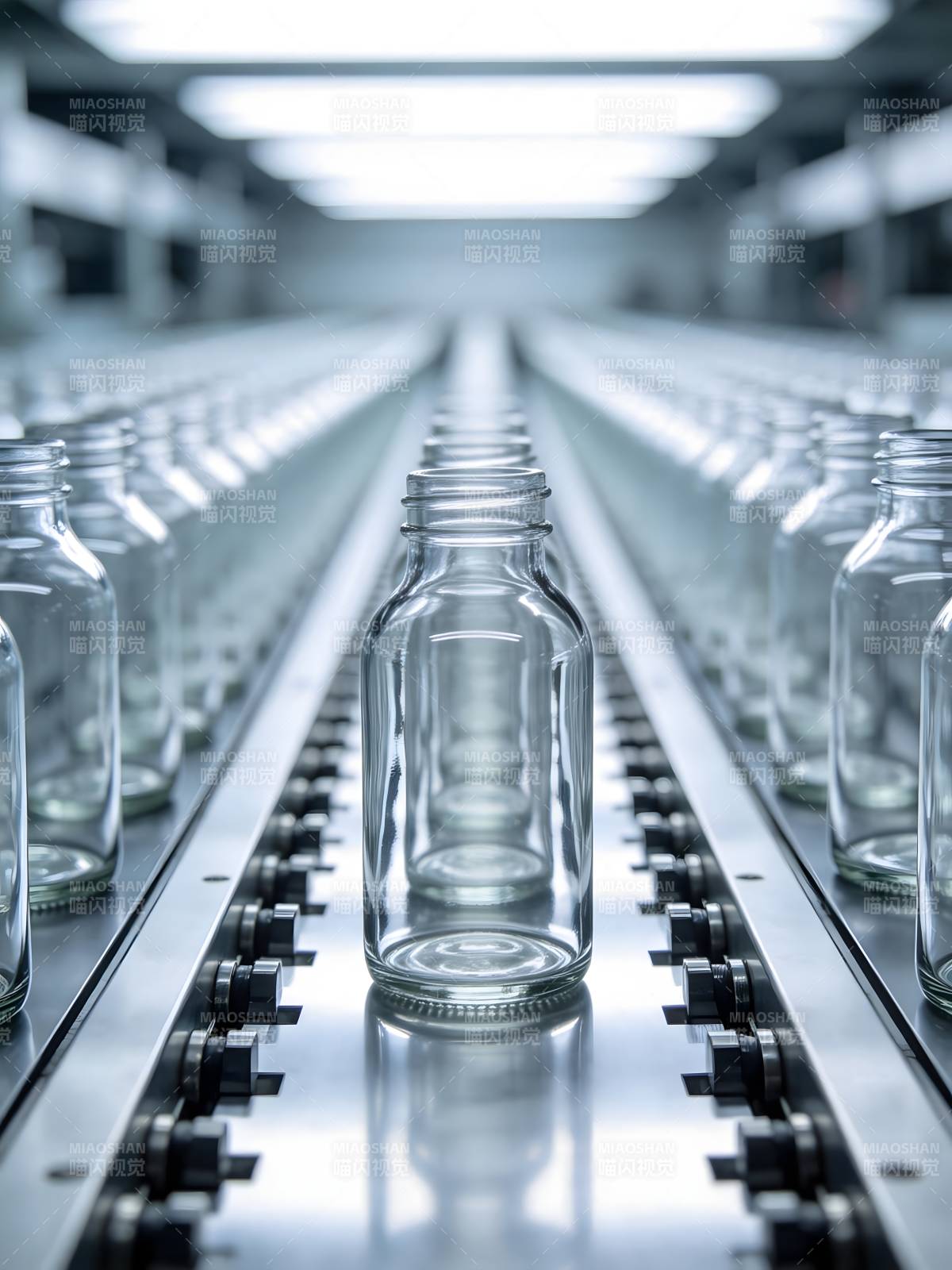 玻璃瓶生产线图片