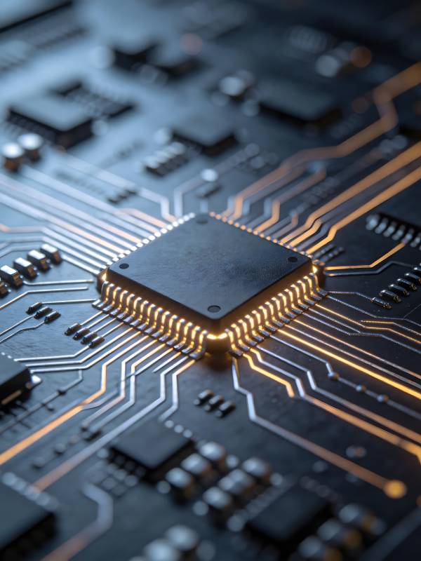 芯片电路特写图片