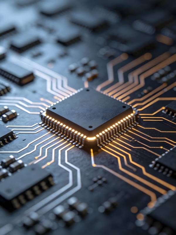 芯片电路特写图片