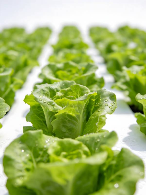 水培生菜鲜嫩欲滴图片