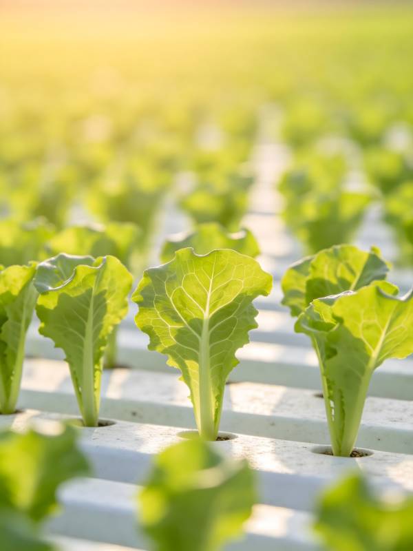 水培生菜绿意盎然图片