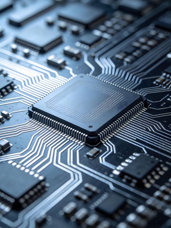 芯片电路特写图片