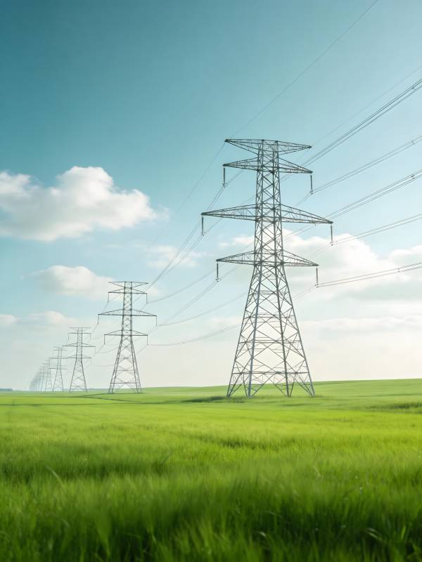 绿野电塔行图片