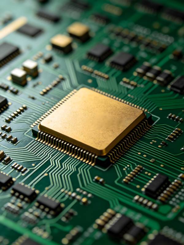 芯片电路板特写图片