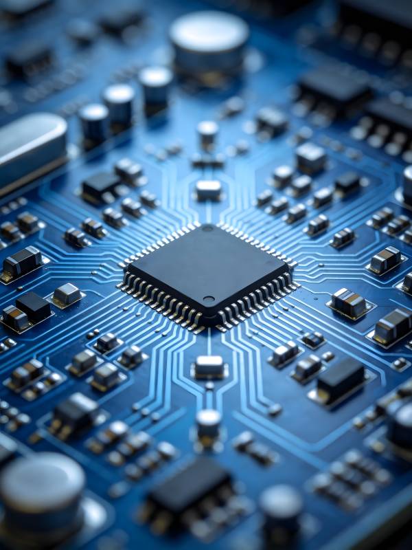 芯片电路特写图片