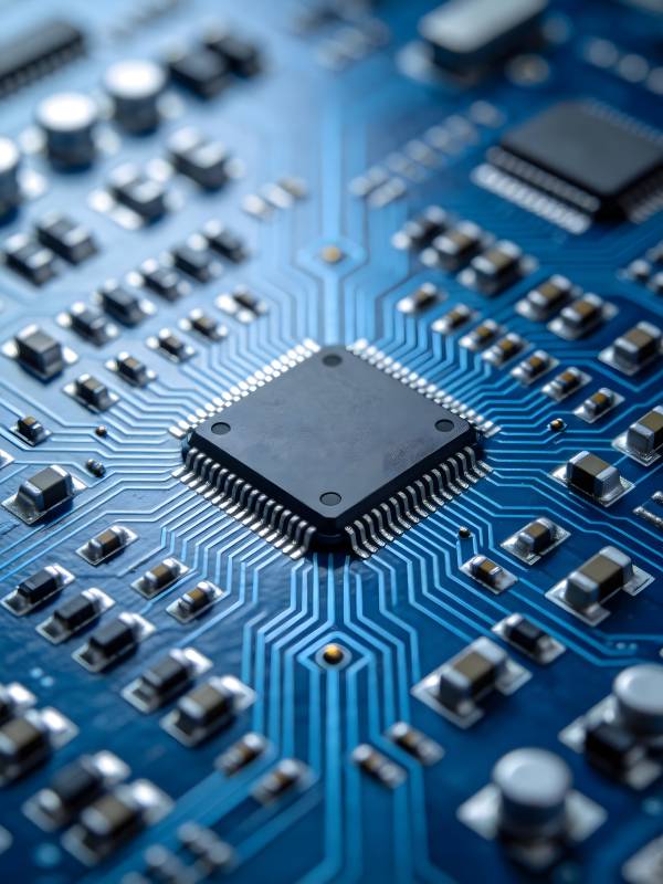 芯片电路特写图片