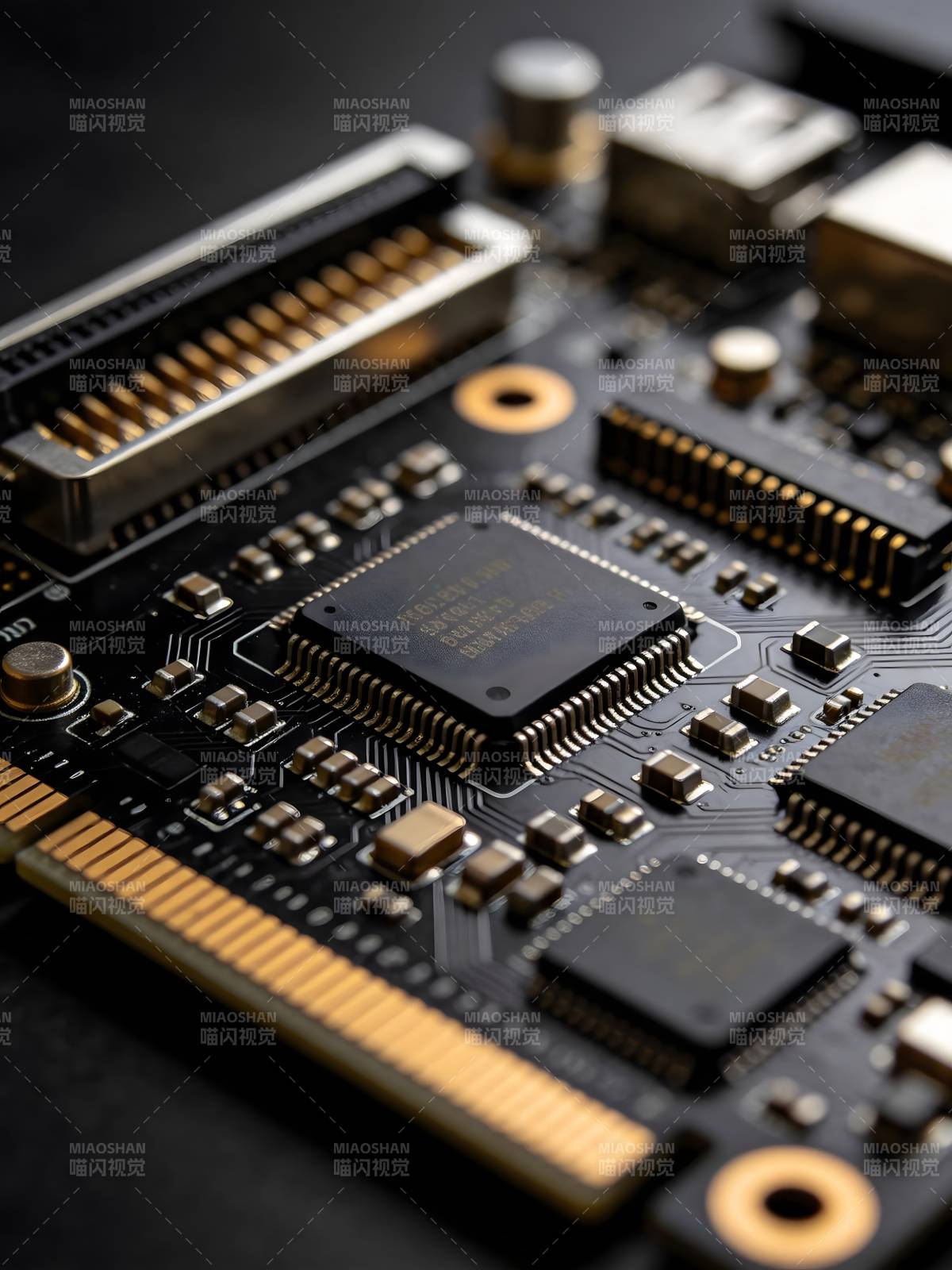 芯片电路特写图片