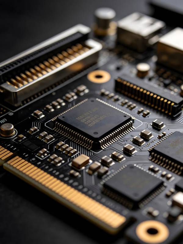 芯片电路特写图片