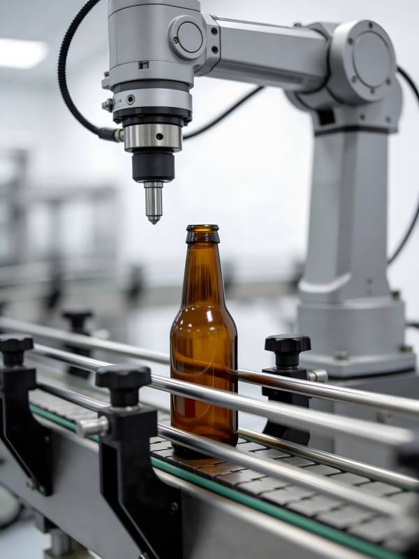 智能机械臂灌装啤酒图片