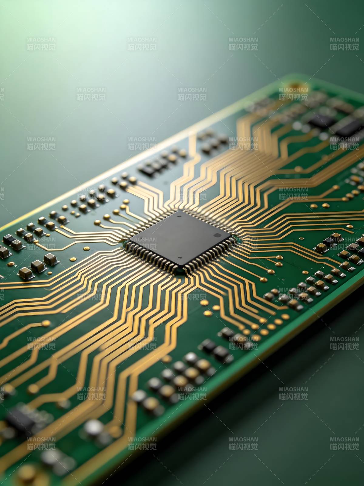 精密电路板特写图片