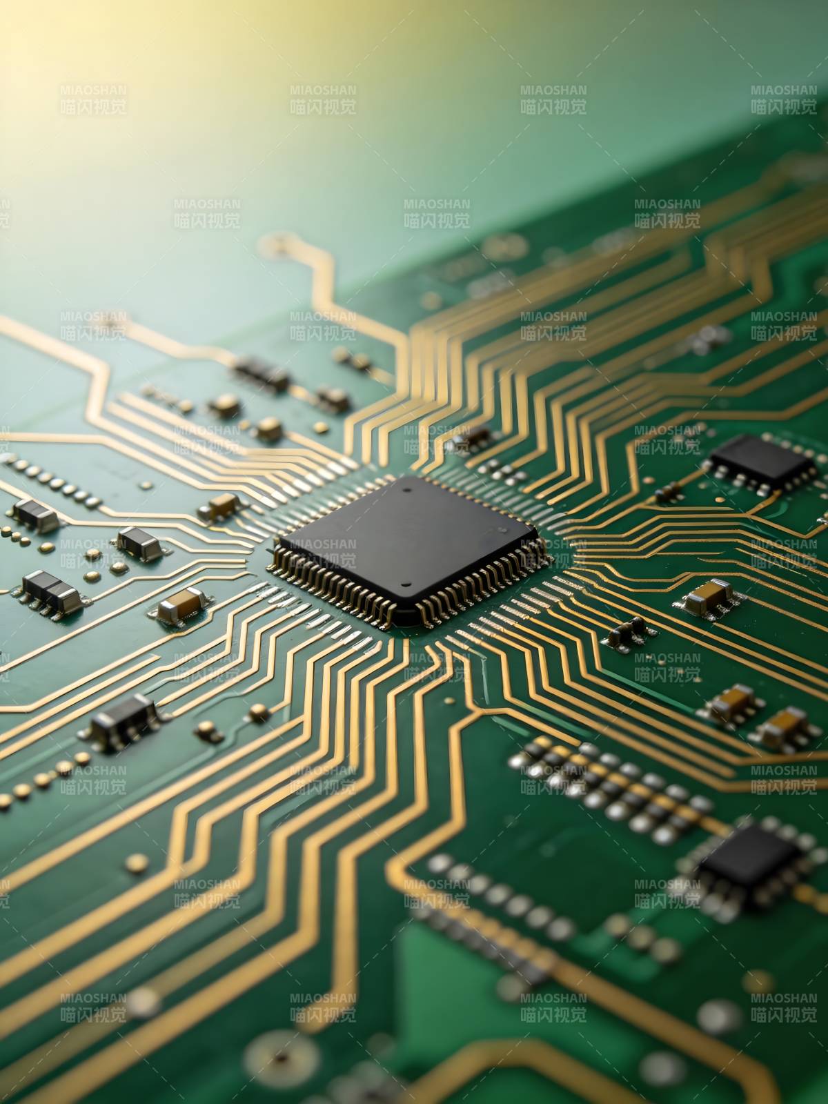 芯片电路特写图片