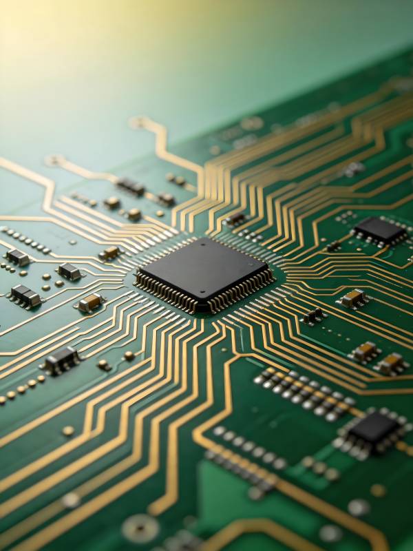 芯片电路特写图片