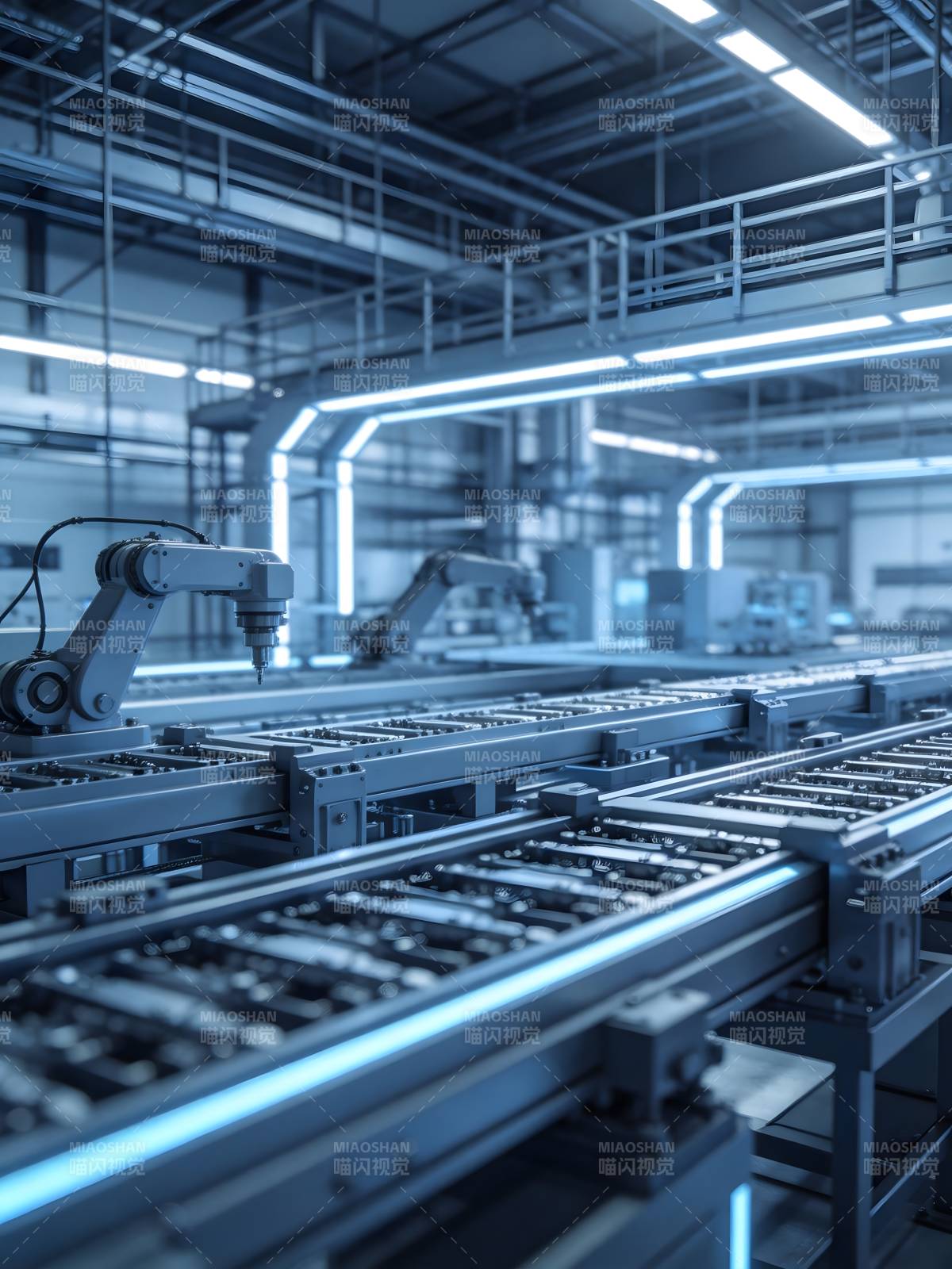 智能工厂生产线图片