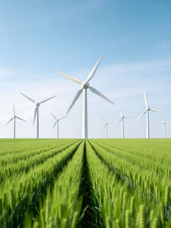 风车绿野图片