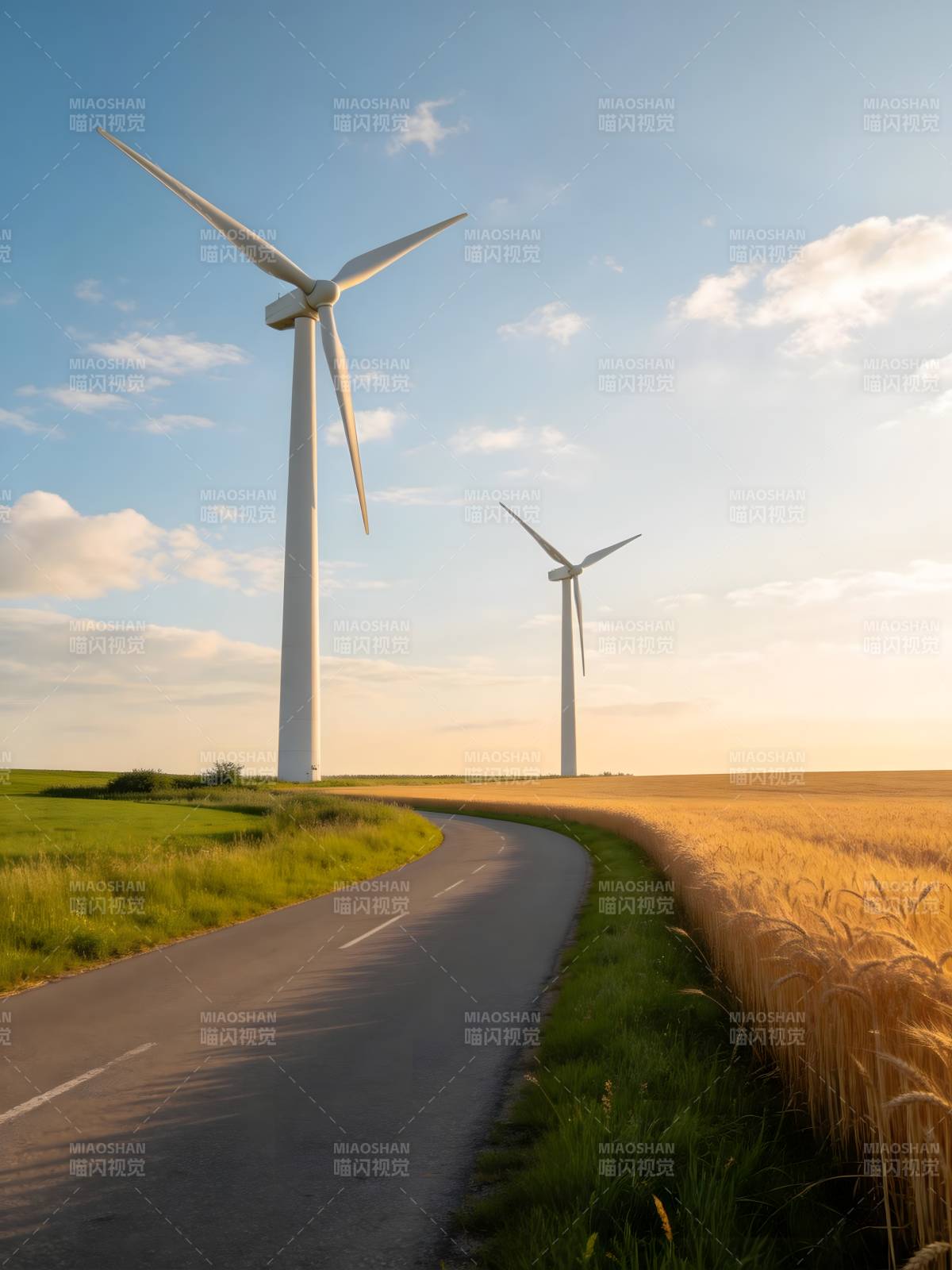 风车田野风光图片