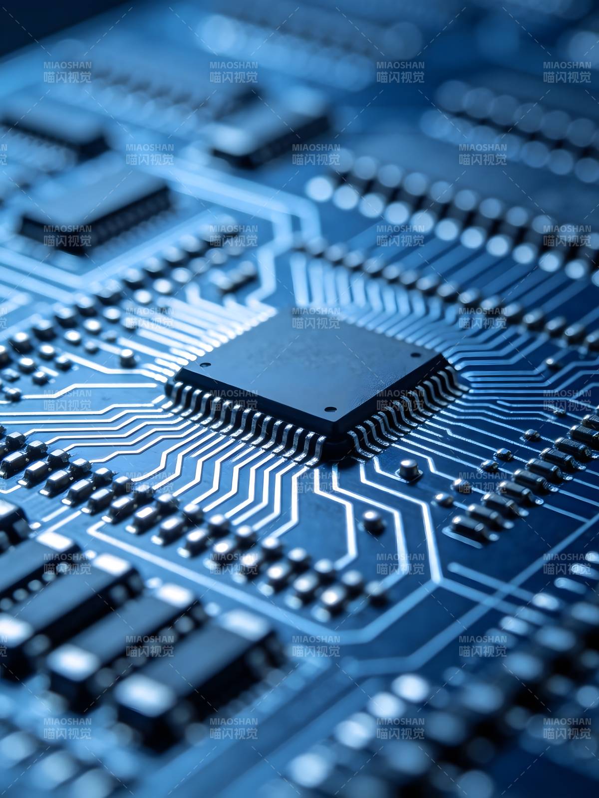 芯片电路特写图片