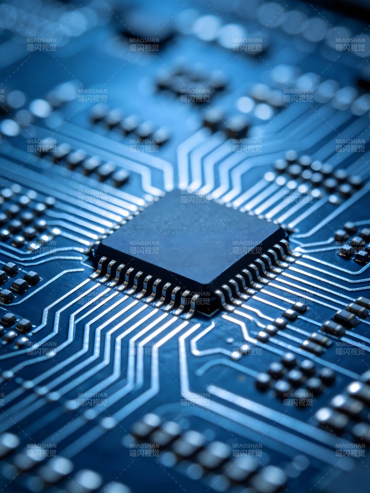 芯片电路特写图片