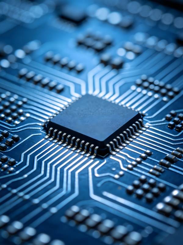 芯片电路特写图片