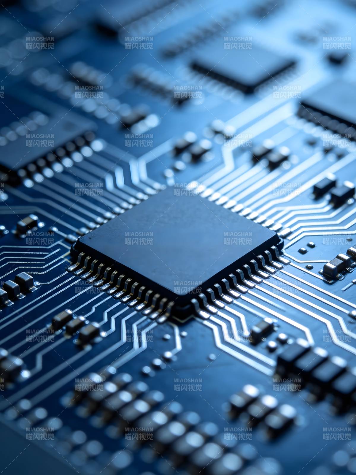 芯片电路特写图片