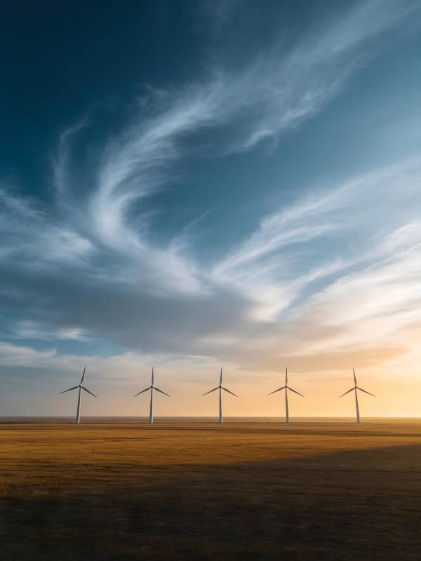风车列阵 天际云舞图片
