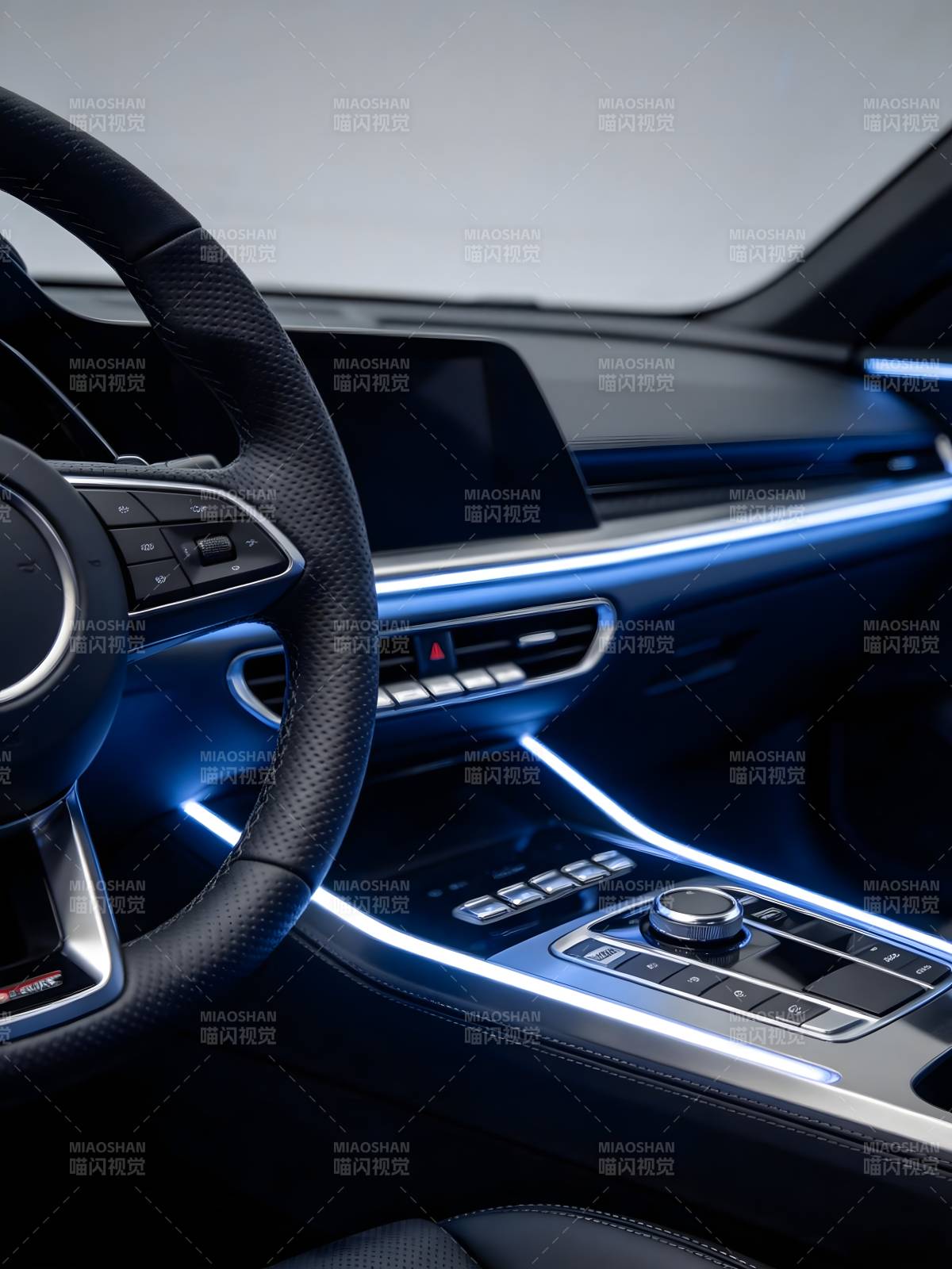 豪华车内饰特写图片