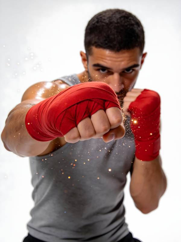 拳击手蓄势待发图片