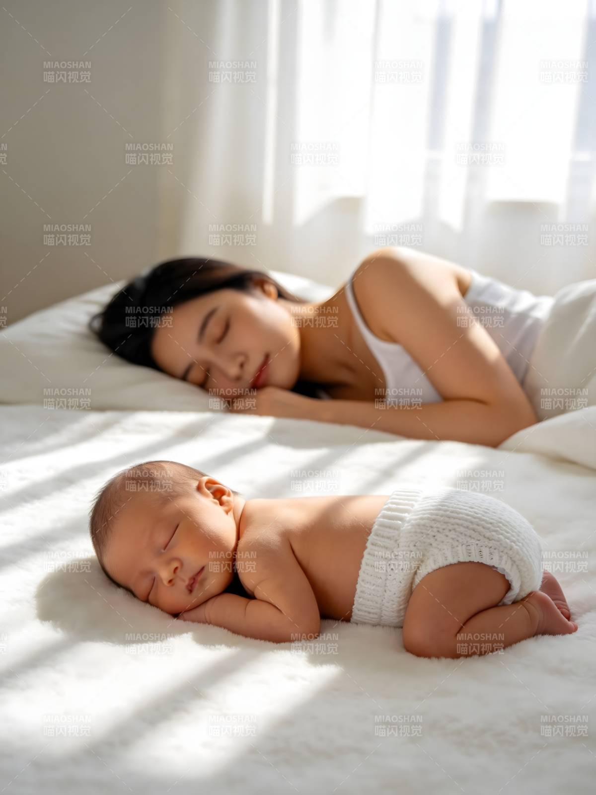 母子安睡时光图片