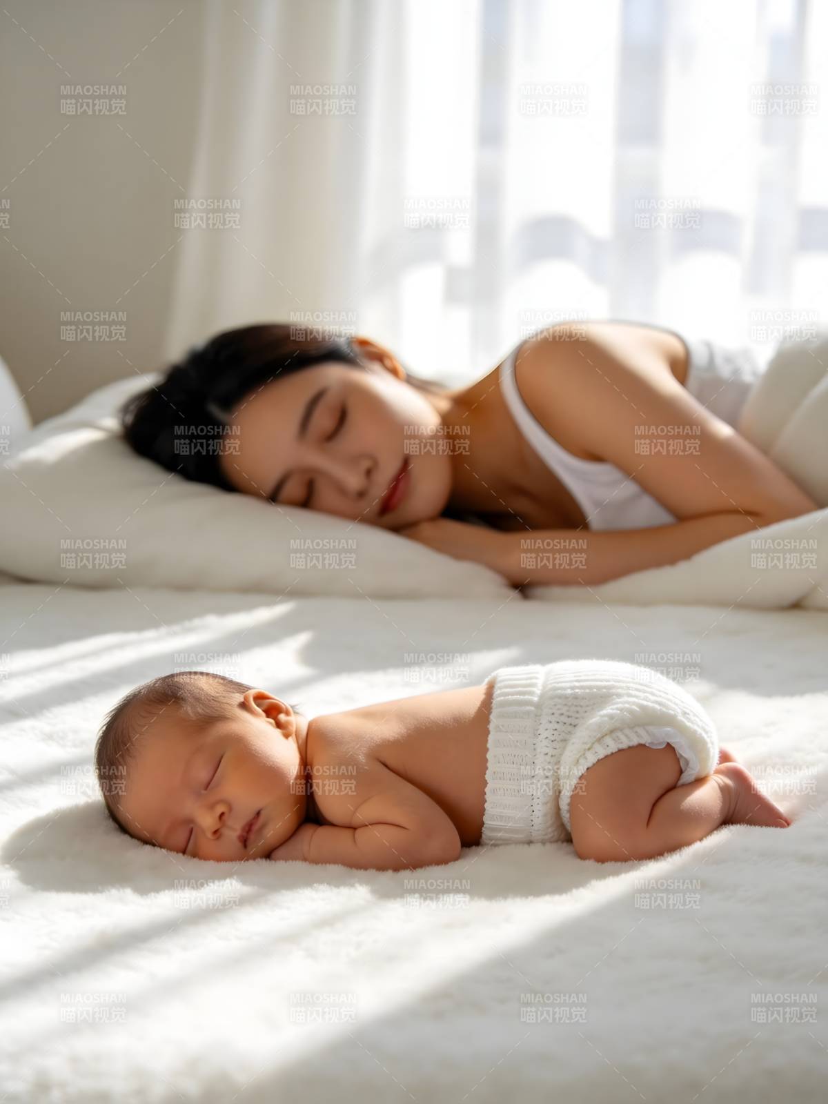 母子安睡时光图片