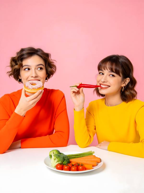 甜食与健康的选择图片