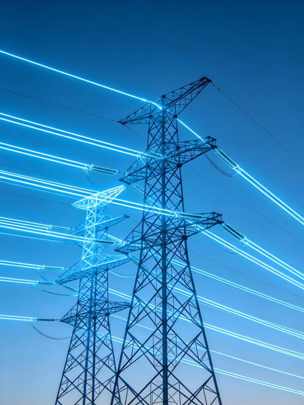 电塔夜光流图片