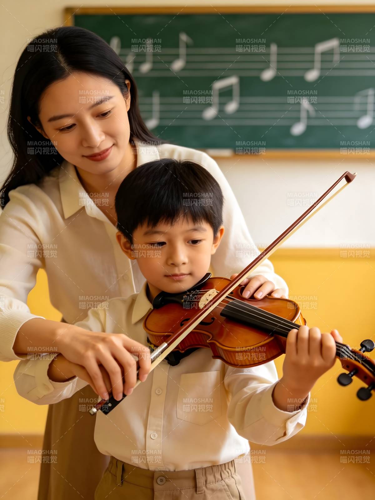 琴声里的师生情图片