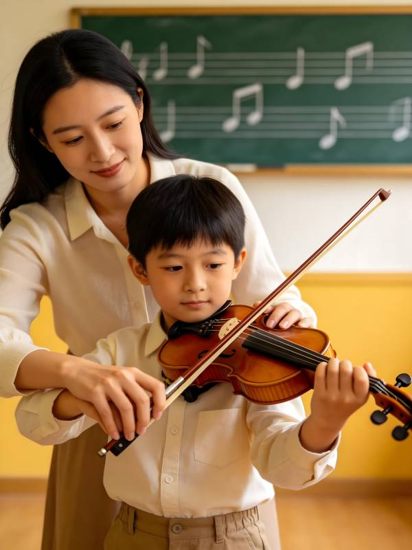 琴声里的师生情图片