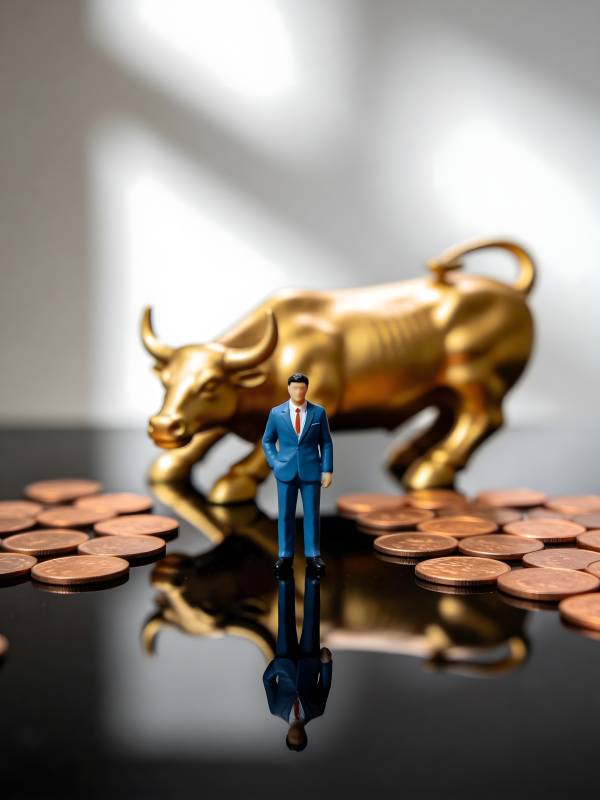 牛市财富象征图片